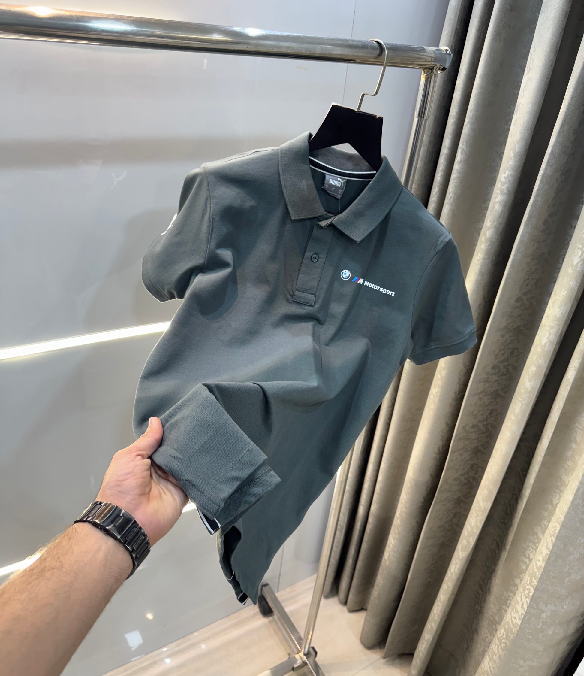 Pum a Grey b..mW Edition Premium Polo T-Shirt