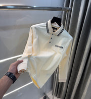 Tomm y Hilfiger Cream Full Sleeve Polo T-Shirt