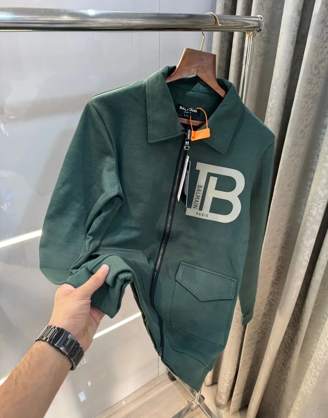 Balmai n Paris green Logo Imported  Jacket