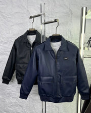 Dolce&gabban a navy blue imported leather Jacket