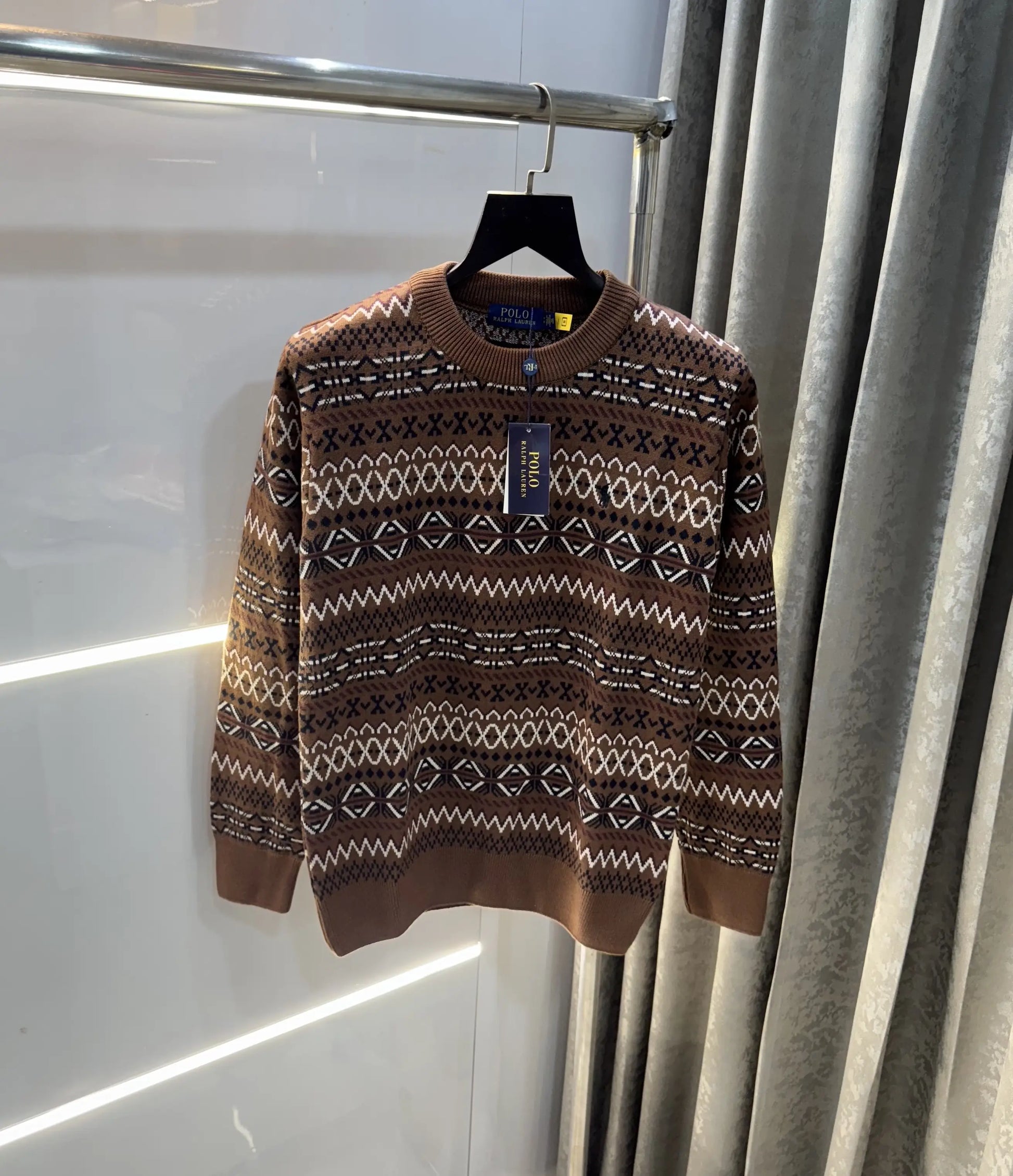 Ralph  Lauren Brown Imported Knitted Pull Over
