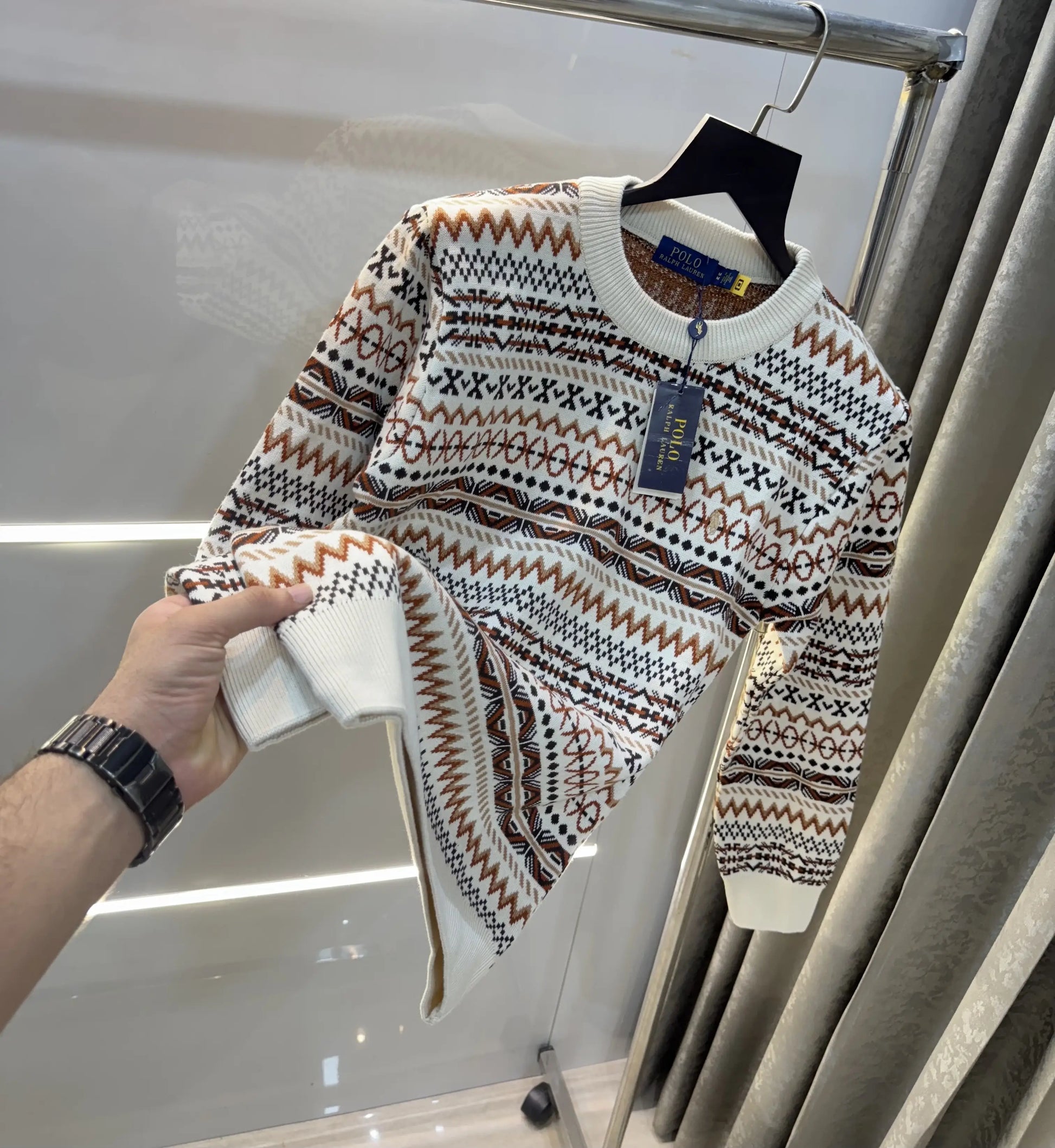 Ralph  Lauren Cream Imported Knitted Pull Over