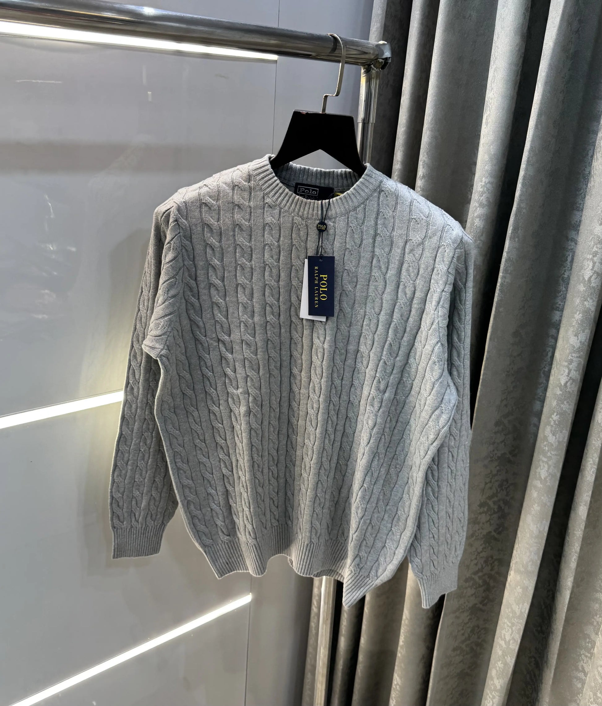 Ralph  Lauren Grey Knitted Imported Pull Over