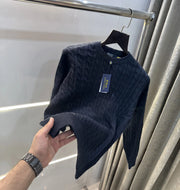 Ralph  Lauren Navy Blue Knitted Imported Pull Over