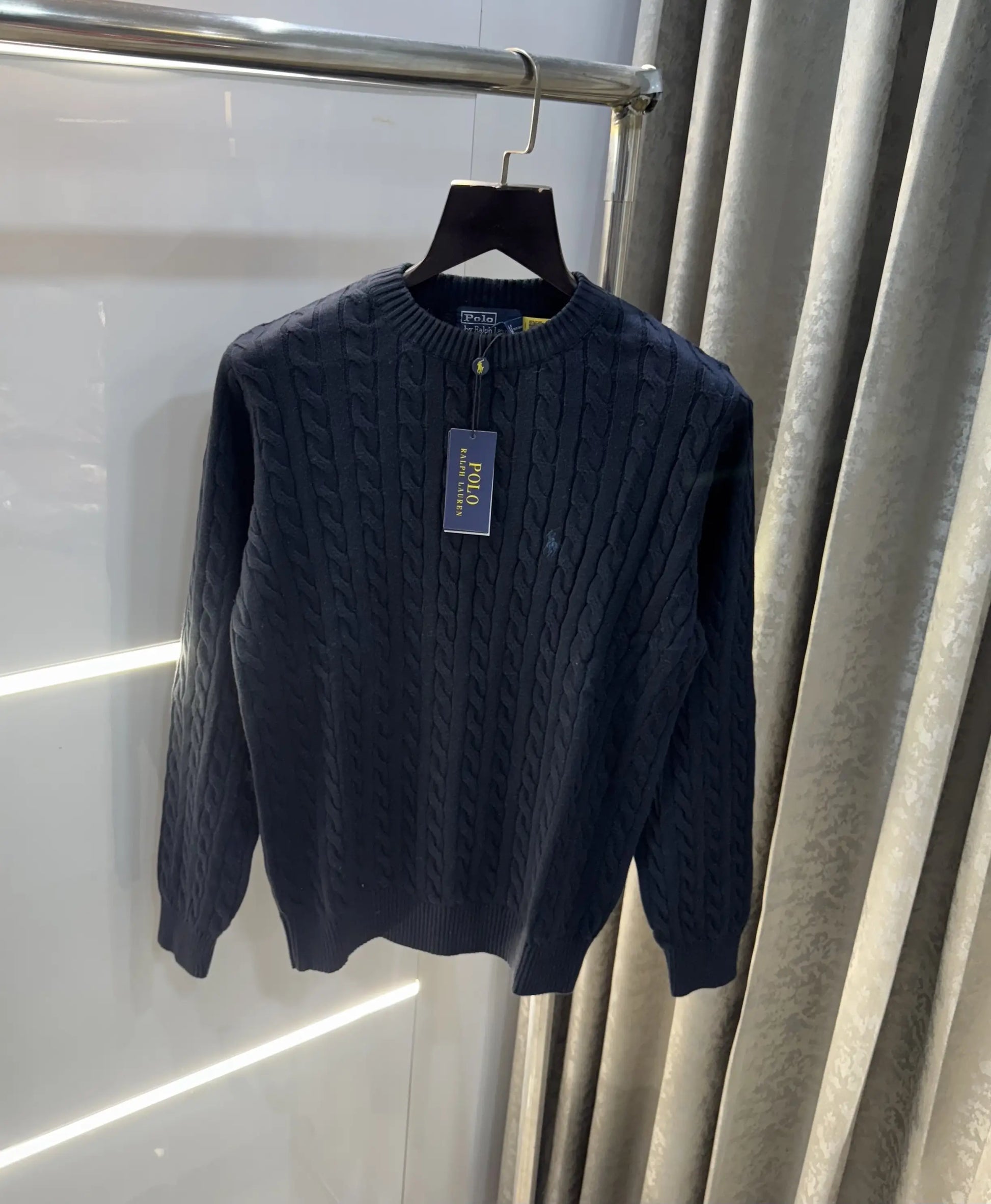 Ralph  Lauren Navy Blue Knitted Imported Pull Over