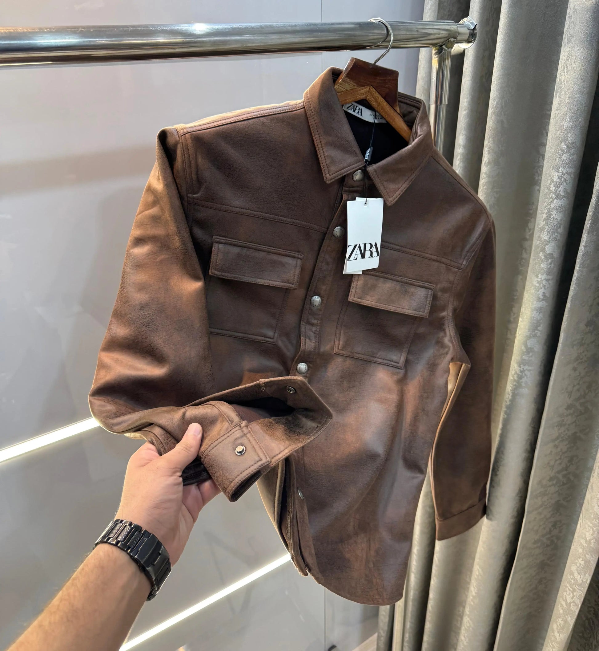 Zar a Brown Imported Premium Sweado Jacket