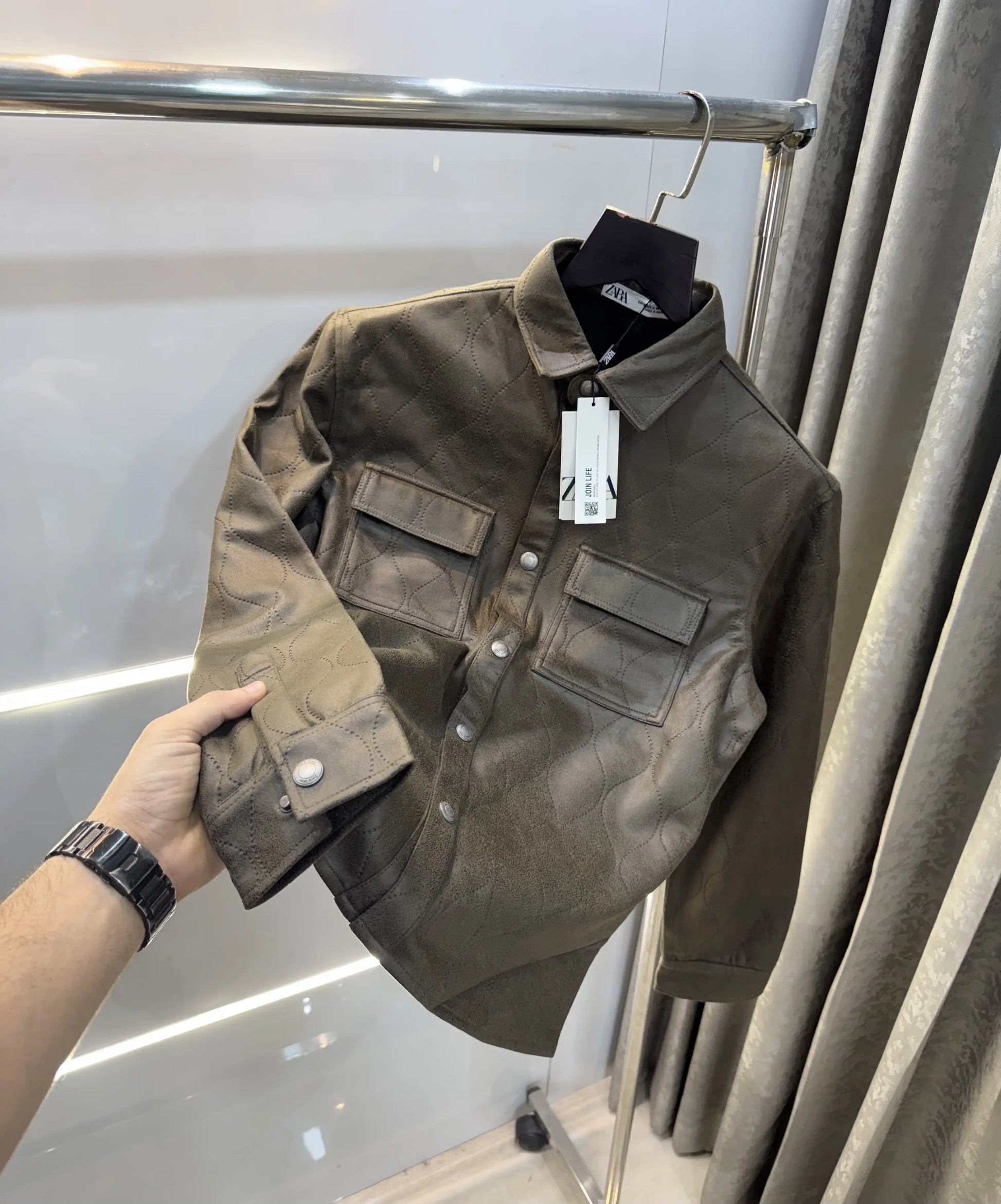 Zar a Olive Designer Classic Bomber Jacket