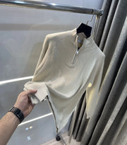 Zar a Cream Zip Premium Knitted Pull Over