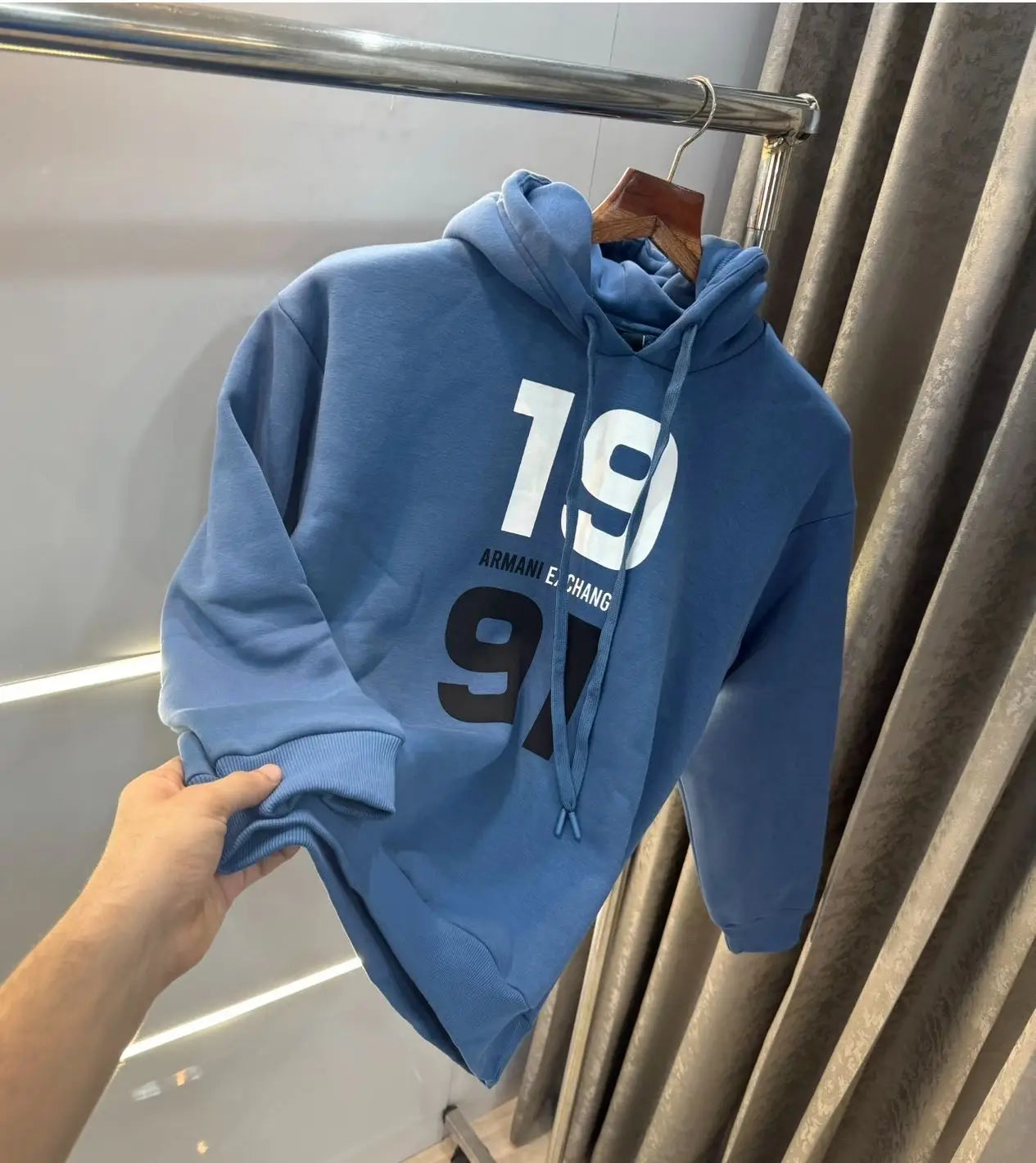 Arman i Exchange Blue Logo Print Imported Premium Hoodie