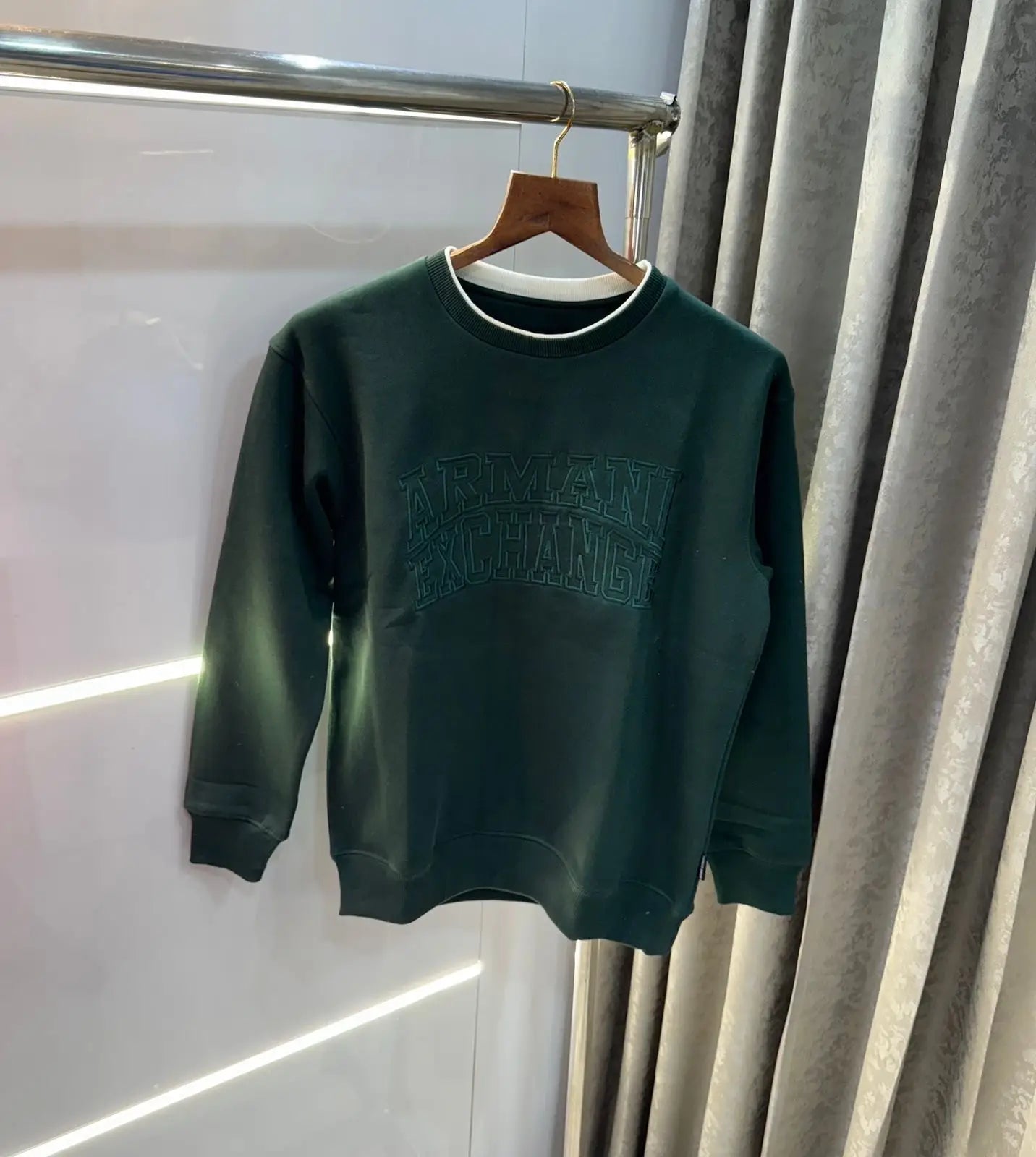 Arman i EXchange Bottle Green Embroidery Logo Premium Sweatshirt
