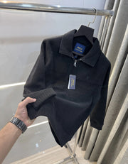 Ralph  Lauren Black Cord Imported Pull Sweatshirt