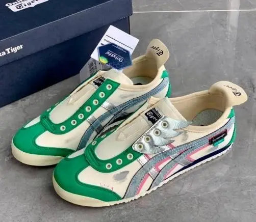 Onitsuka Tiger Mexico 66 x Panda Prank Slip On White Green With Accessories