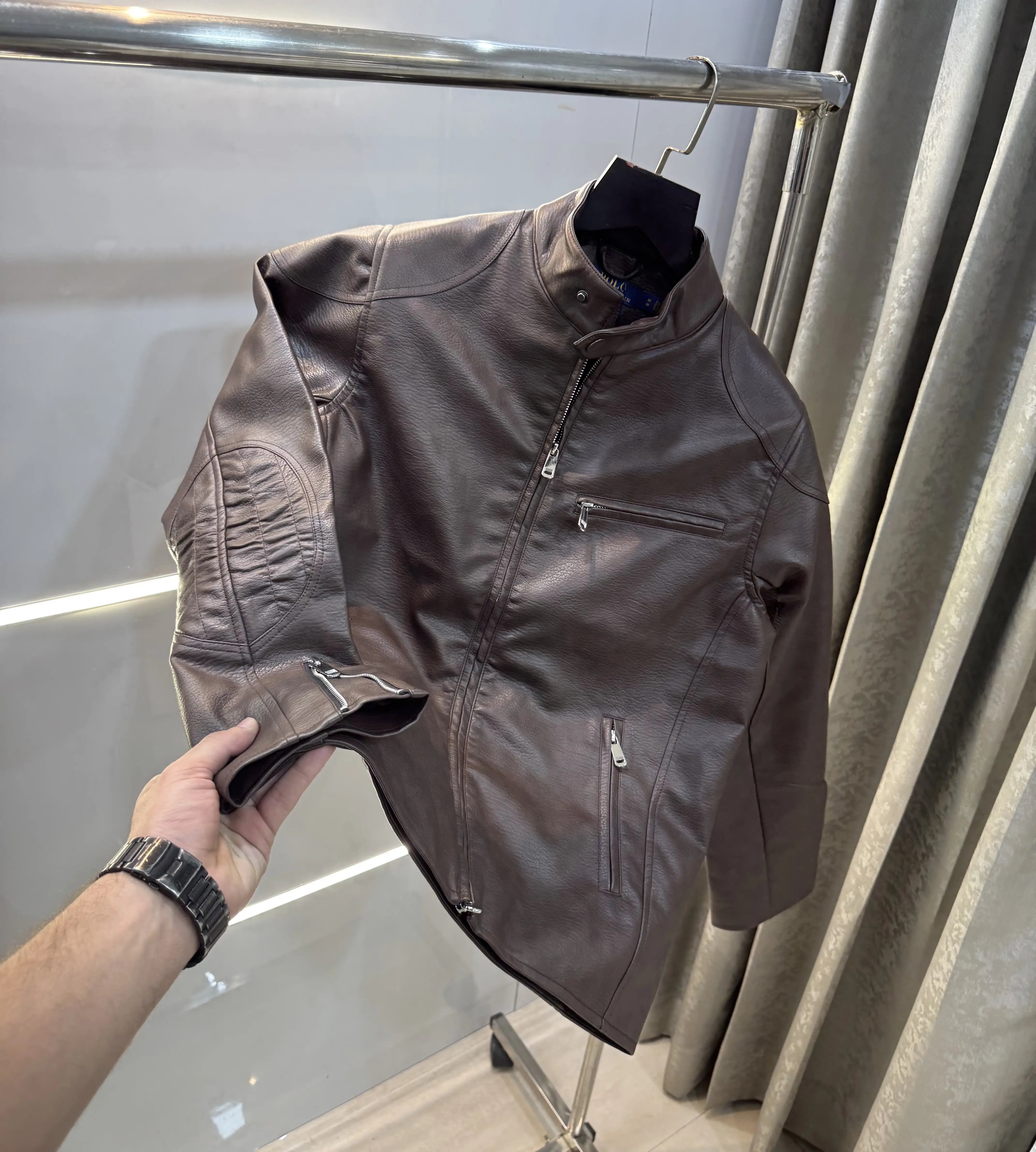 Ralph  Lauren Brown Premium Leather Jacket