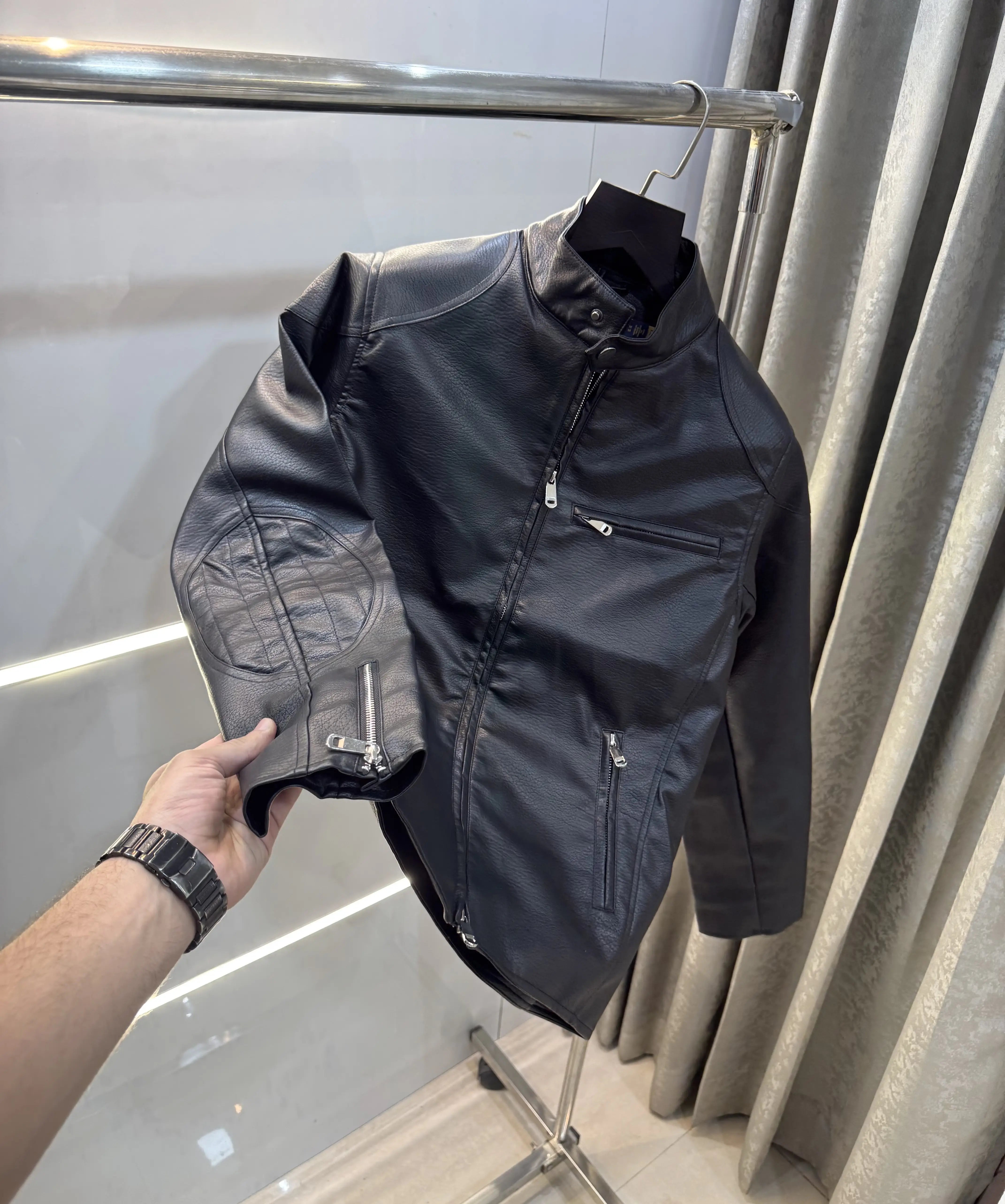 Ralph  Lauren Black Premium Leather Jacket