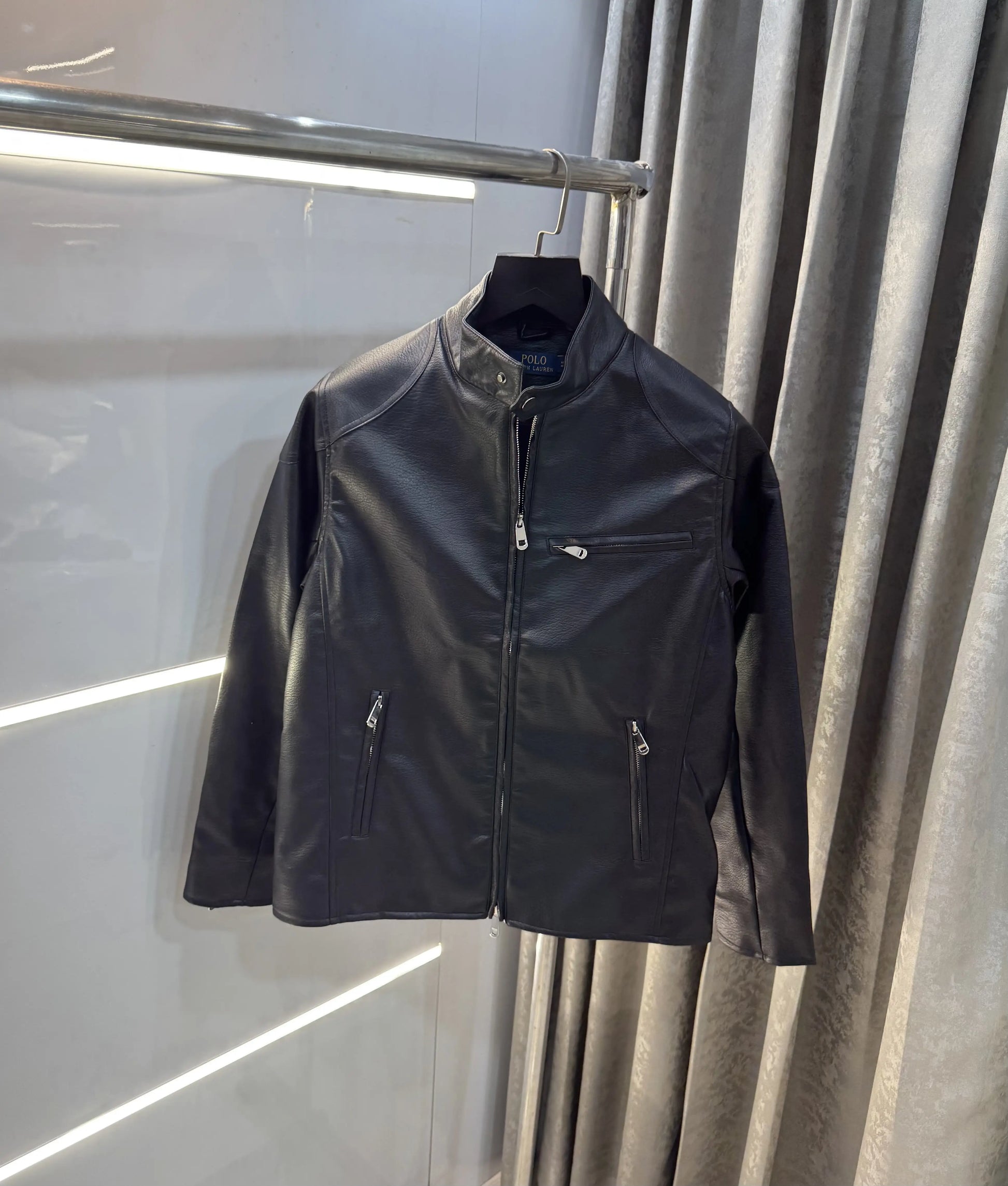 Ralph  Lauren Black Premium Leather Jacket