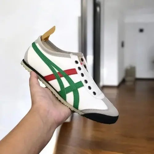 Onitsuka Tiger Mexico 66 Slip On Birch Green Red Yellow Sneakers For Mens