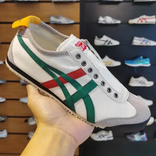Onitsuka Tiger Mexico 66 Slip On Birch Green Red Yellow Sneakers For Mens