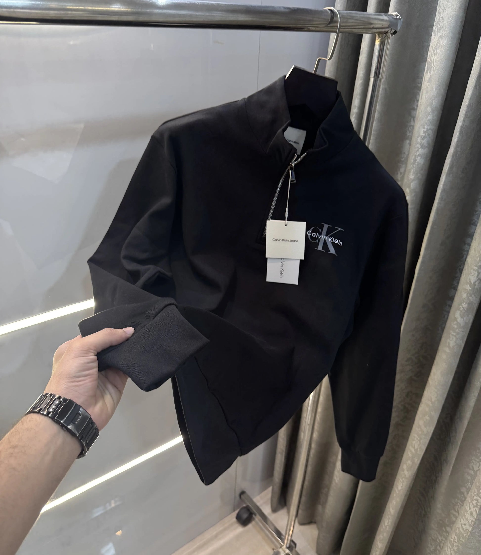 Calvin  Klein Black Zip Premium Sweatshirt