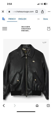 Lacost e Black Back Work Imported Leather Jacket
