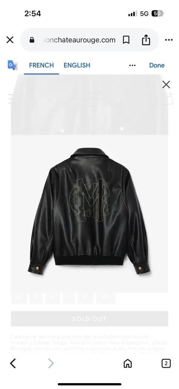 Lacost e Black Back Work Imported Leather Jacket