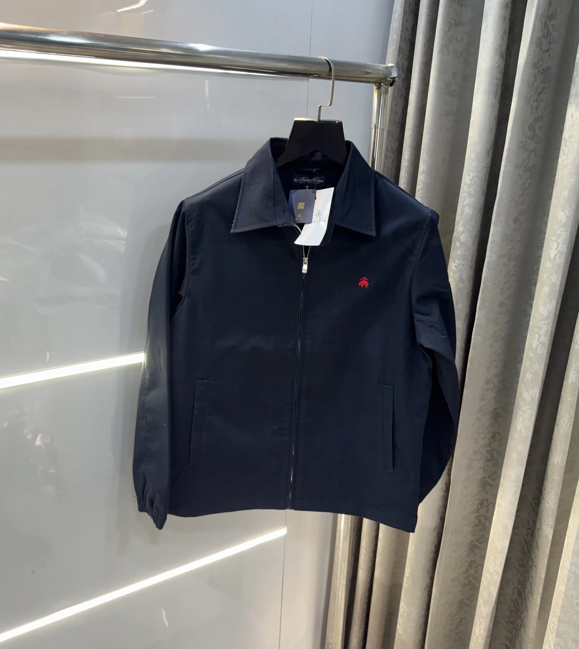 Brooks Brother Navy Blue Imported Bomber Jacket