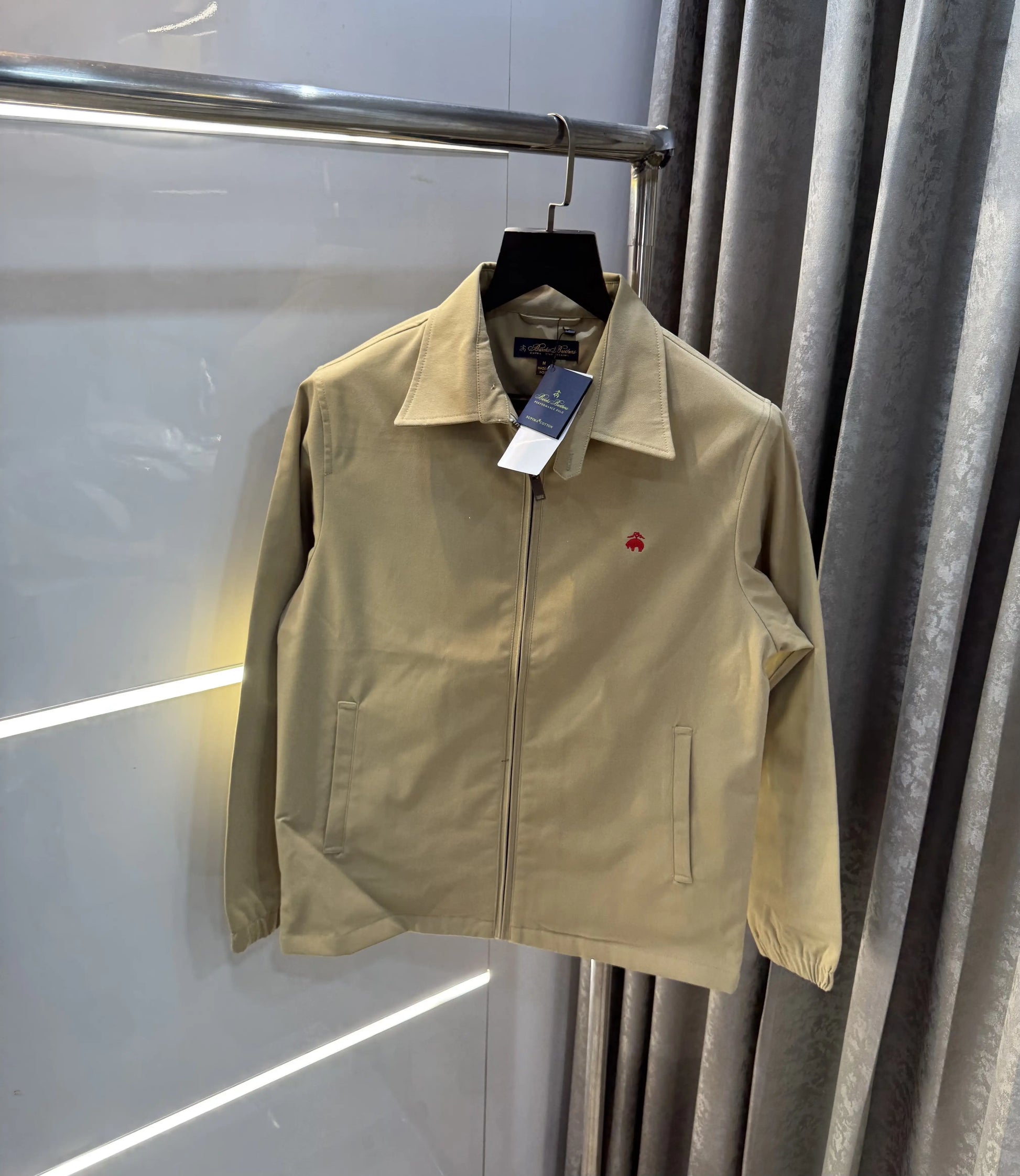 Brooks Brother Beige Imported Bomber Jacket