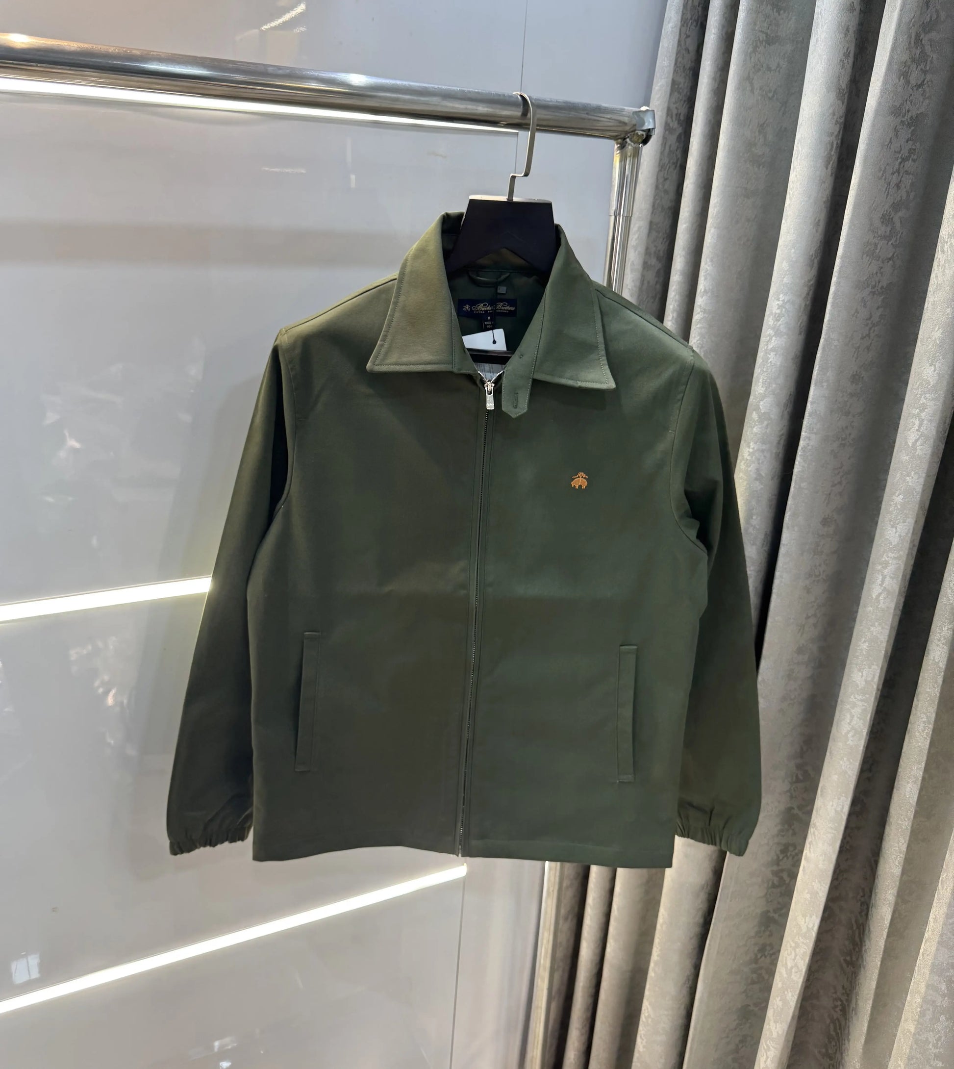 Brooks Brother Olive Imported Bomber Jacket