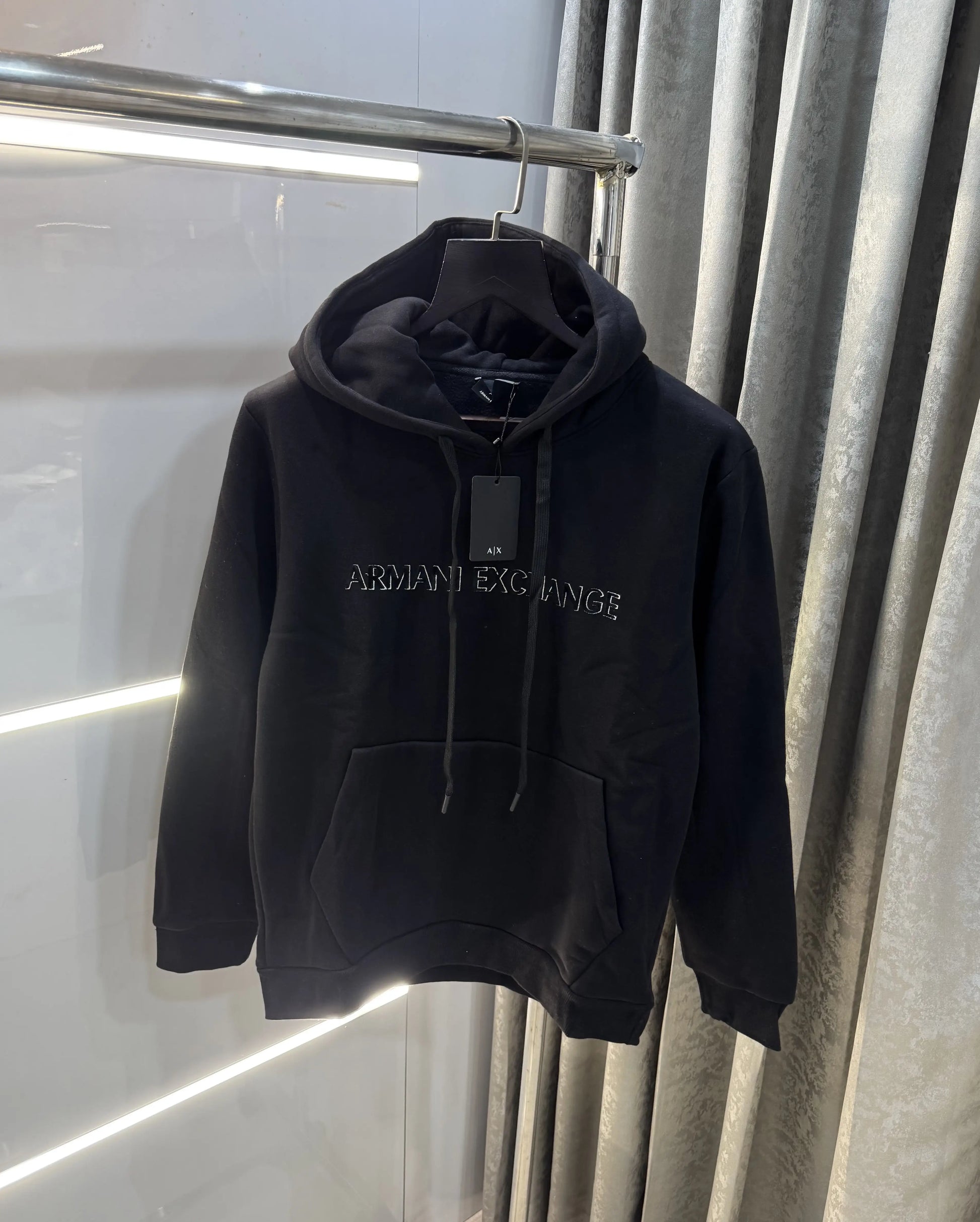 Arman i Exchange Black Logo Print Imported Hoodie