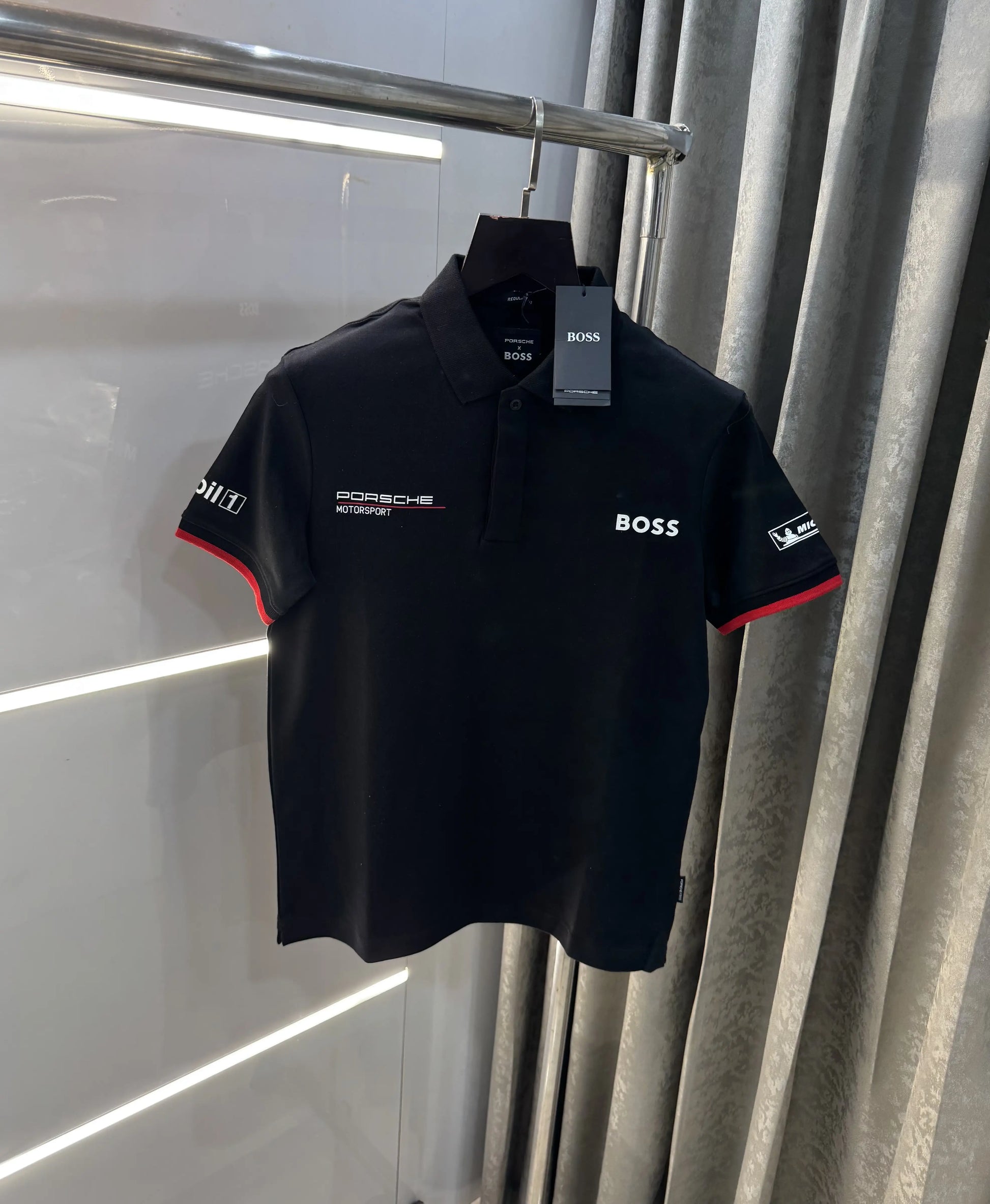 Hug o  Bos s  Black Porche Edition Premium Polo T-shirt