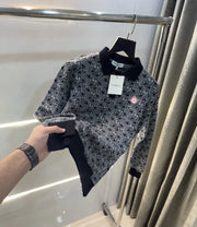 Casablanca Black Knitted Imported Polo T-Shirt