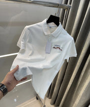 Lacost e White Logo Work Premium Polo T-Shirt