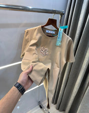 Off White Baige Back Print Premium T-Shirt