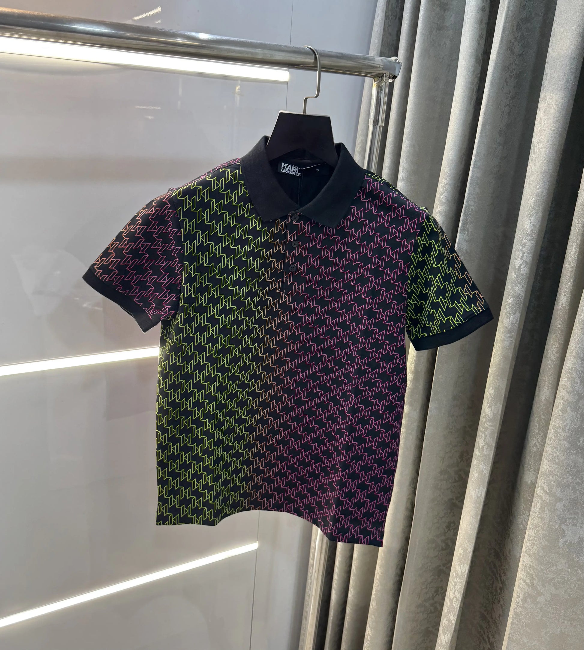 Karl Lagerfled Black Imported Polo T-Shirt