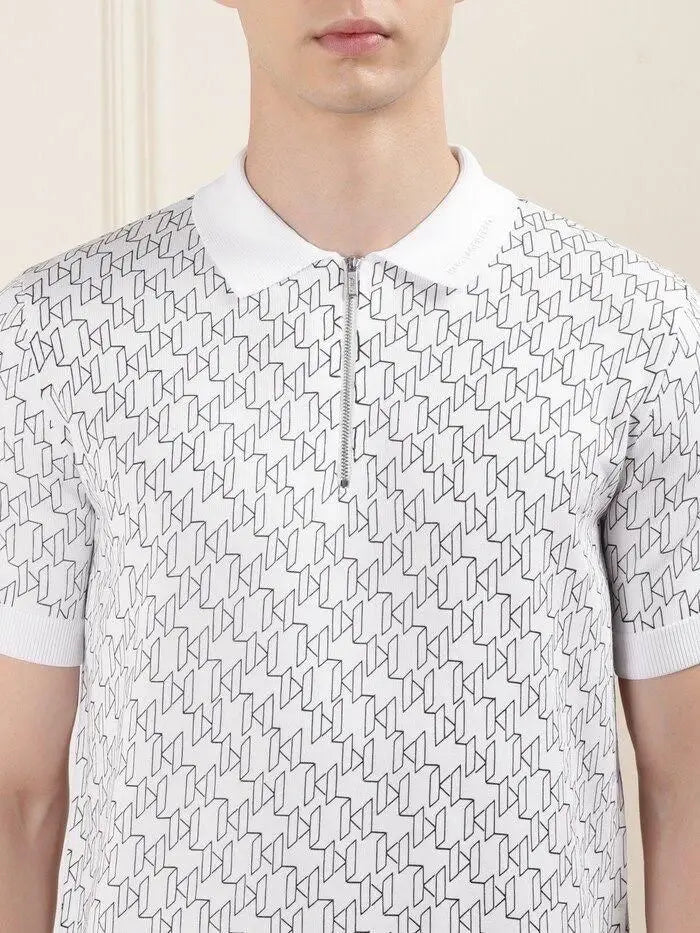 Karl Lagerfled White Imported Polo T-Shirt