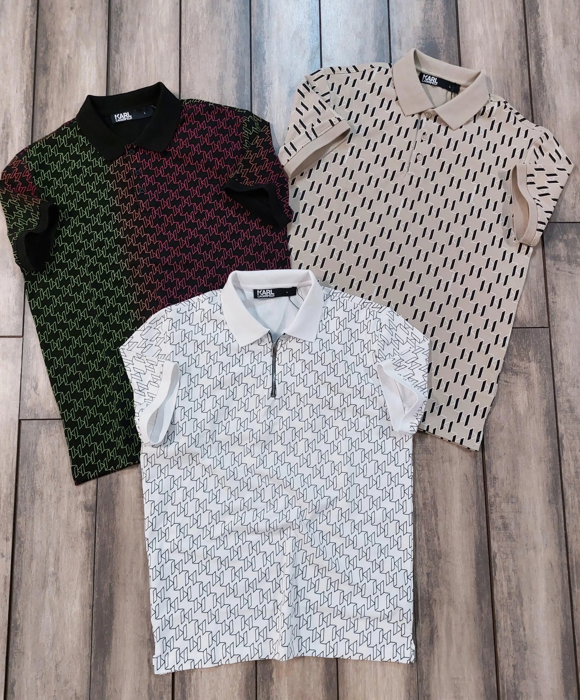 Karl Lagerfled White Imported Polo T-Shirt