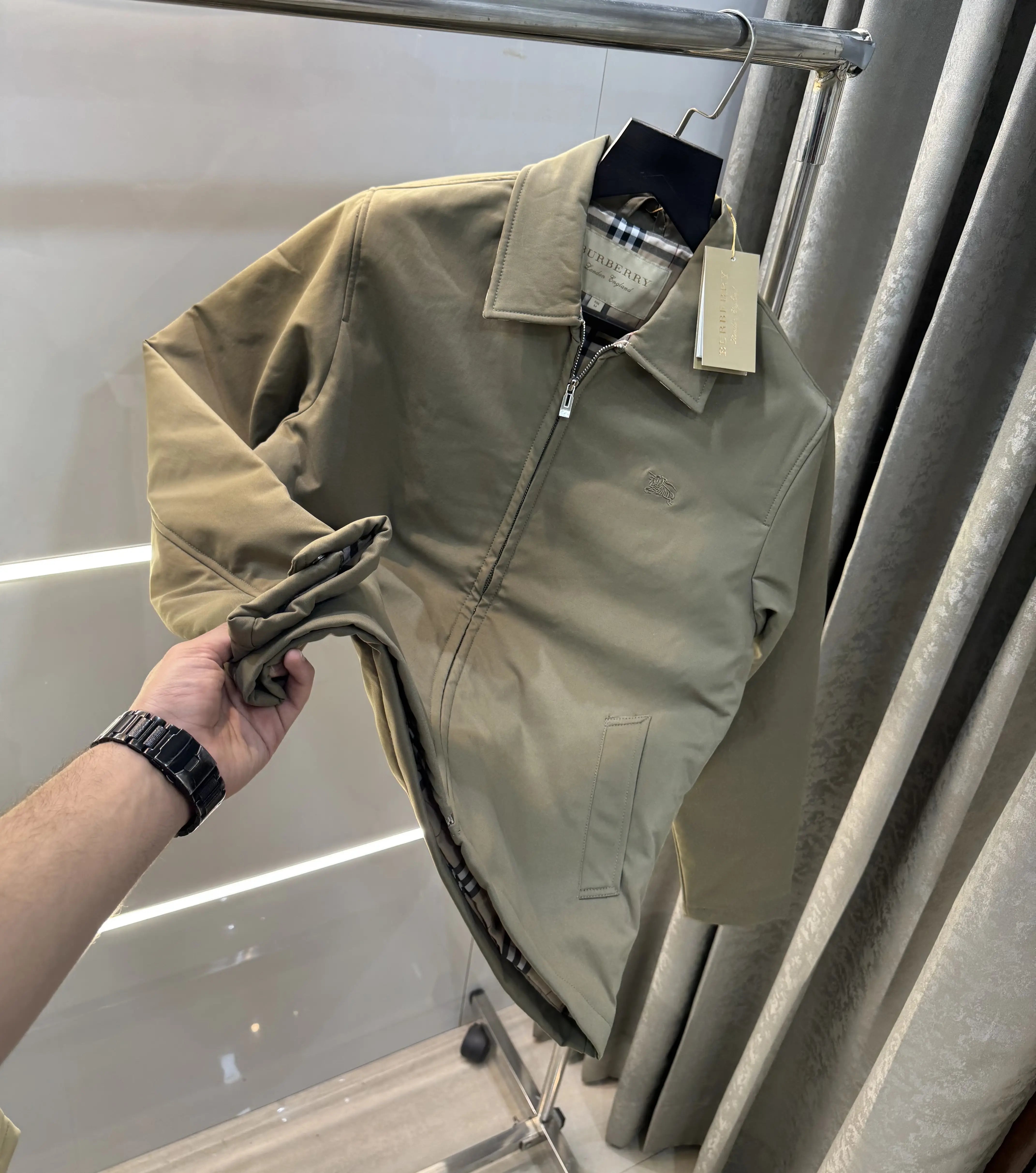 Burberr y Brown Imported Premium Bomber Jacket