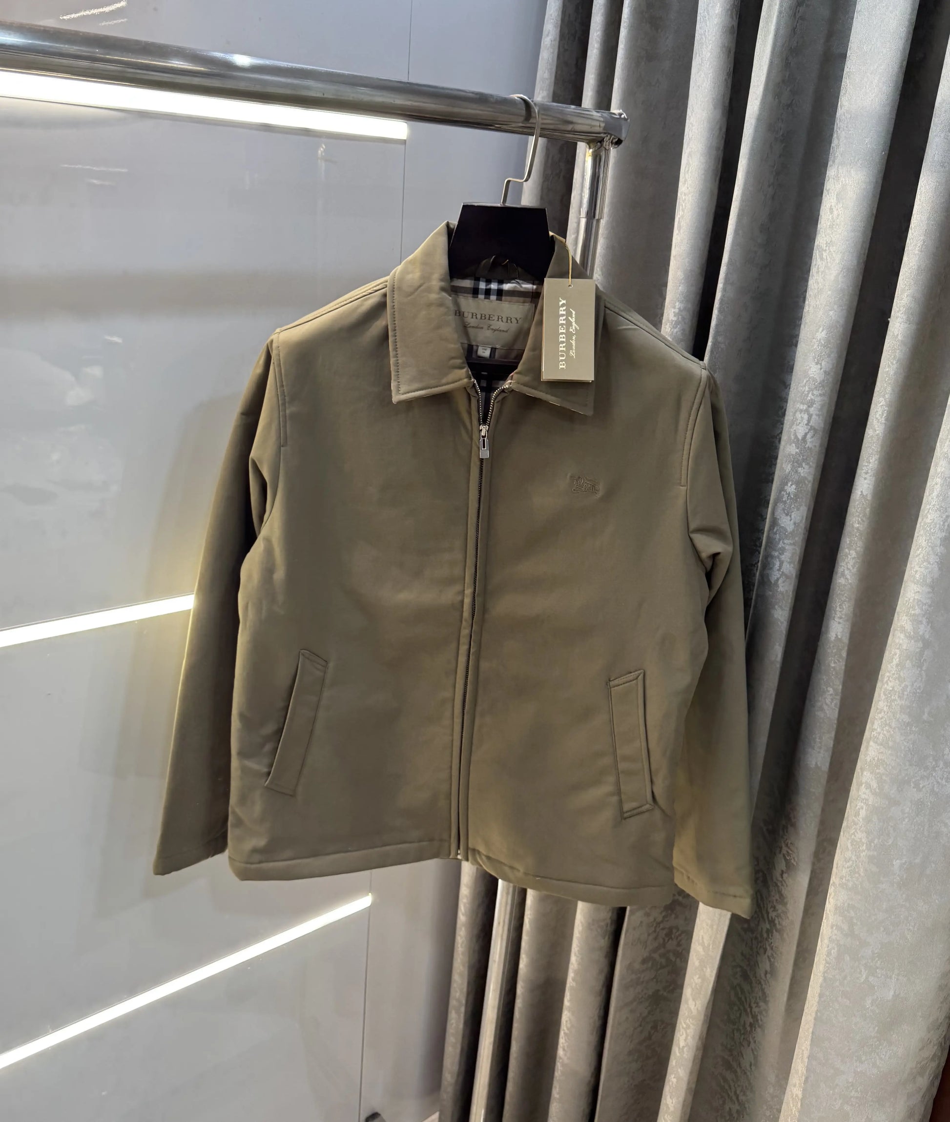 Burberr y Brown Imported Premium Bomber Jacket