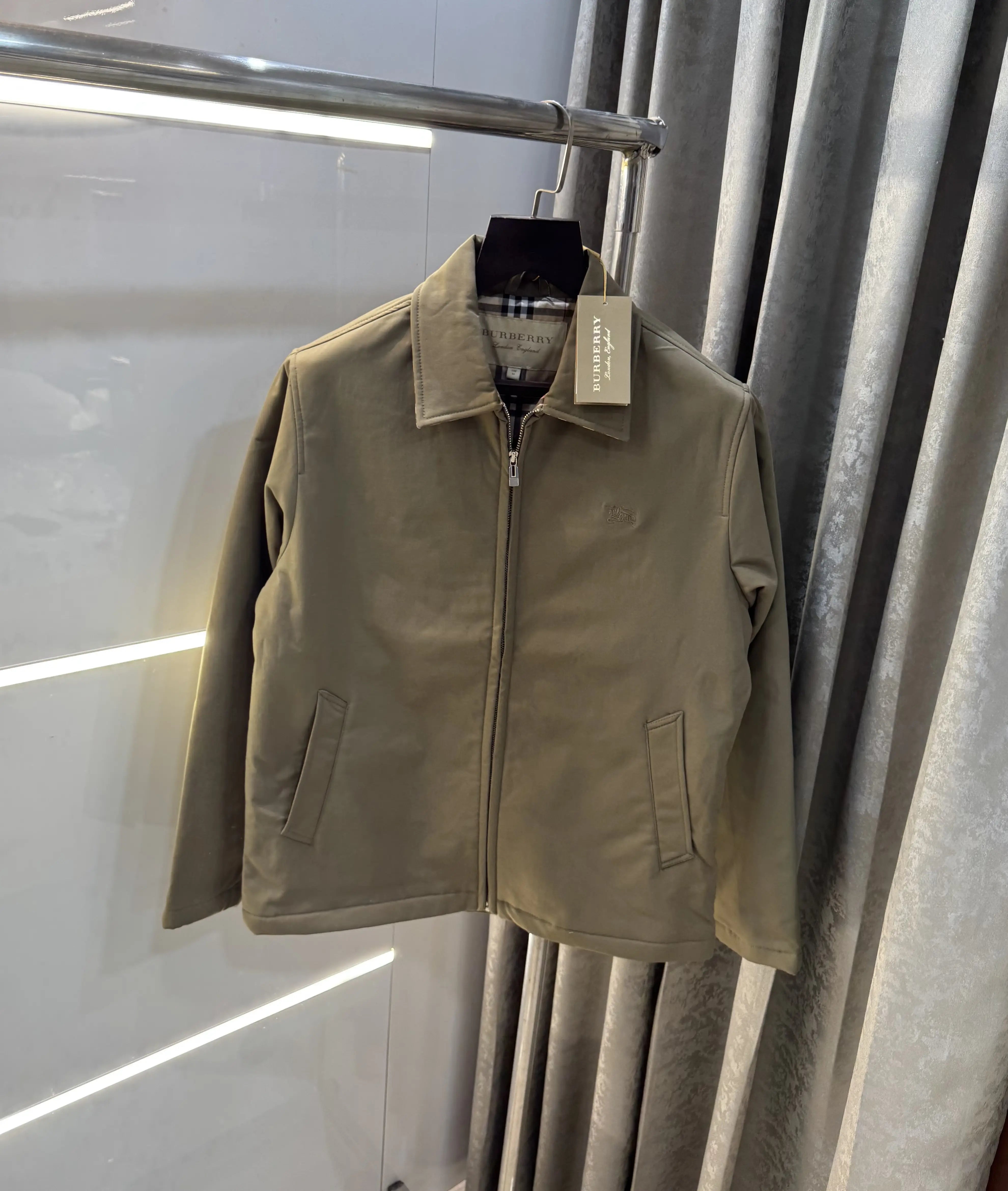 Burberr y Brown Imported Premium Bomber Jacket