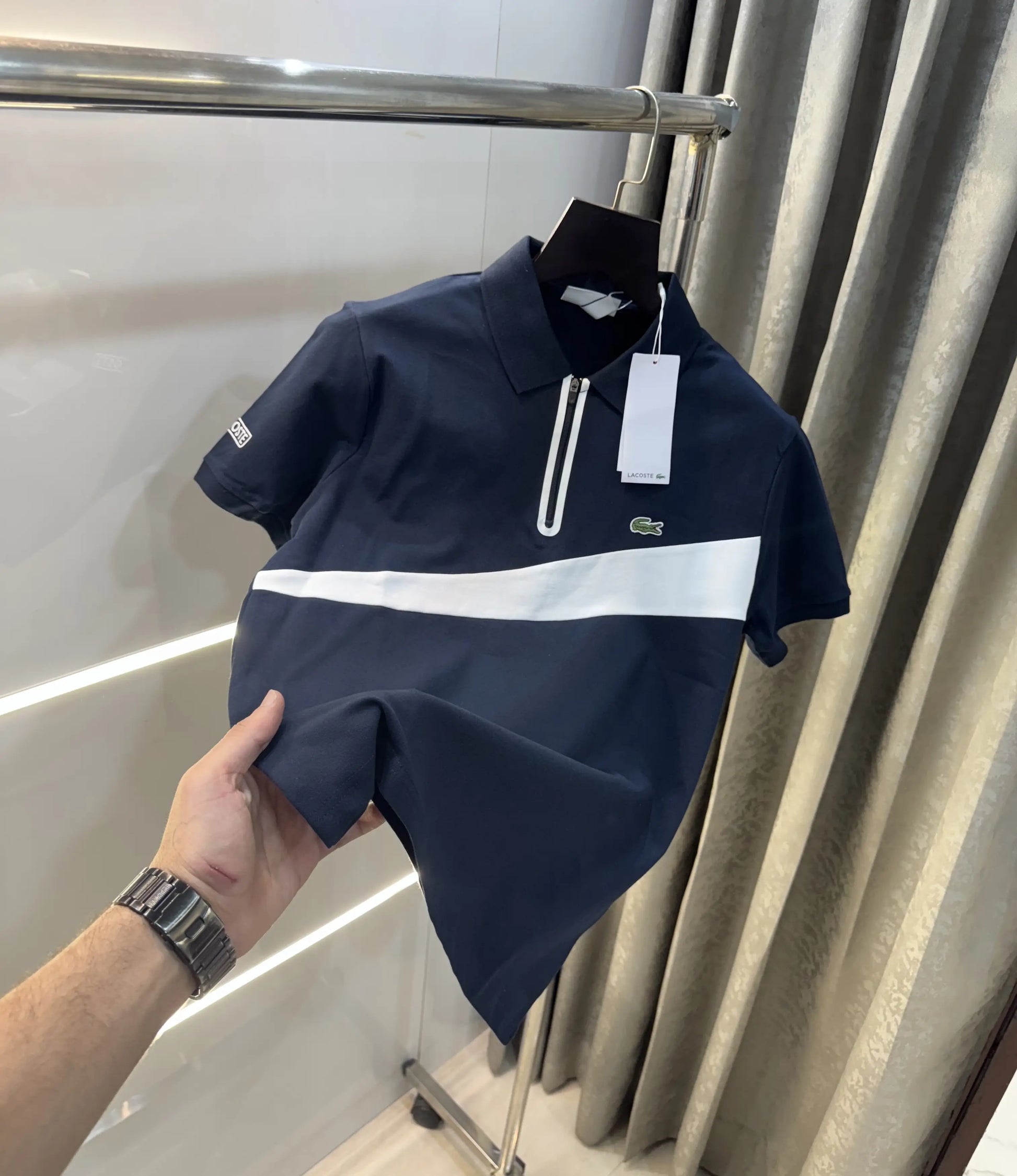 Lacost e Navy Blue Premium Polo T-Shirt