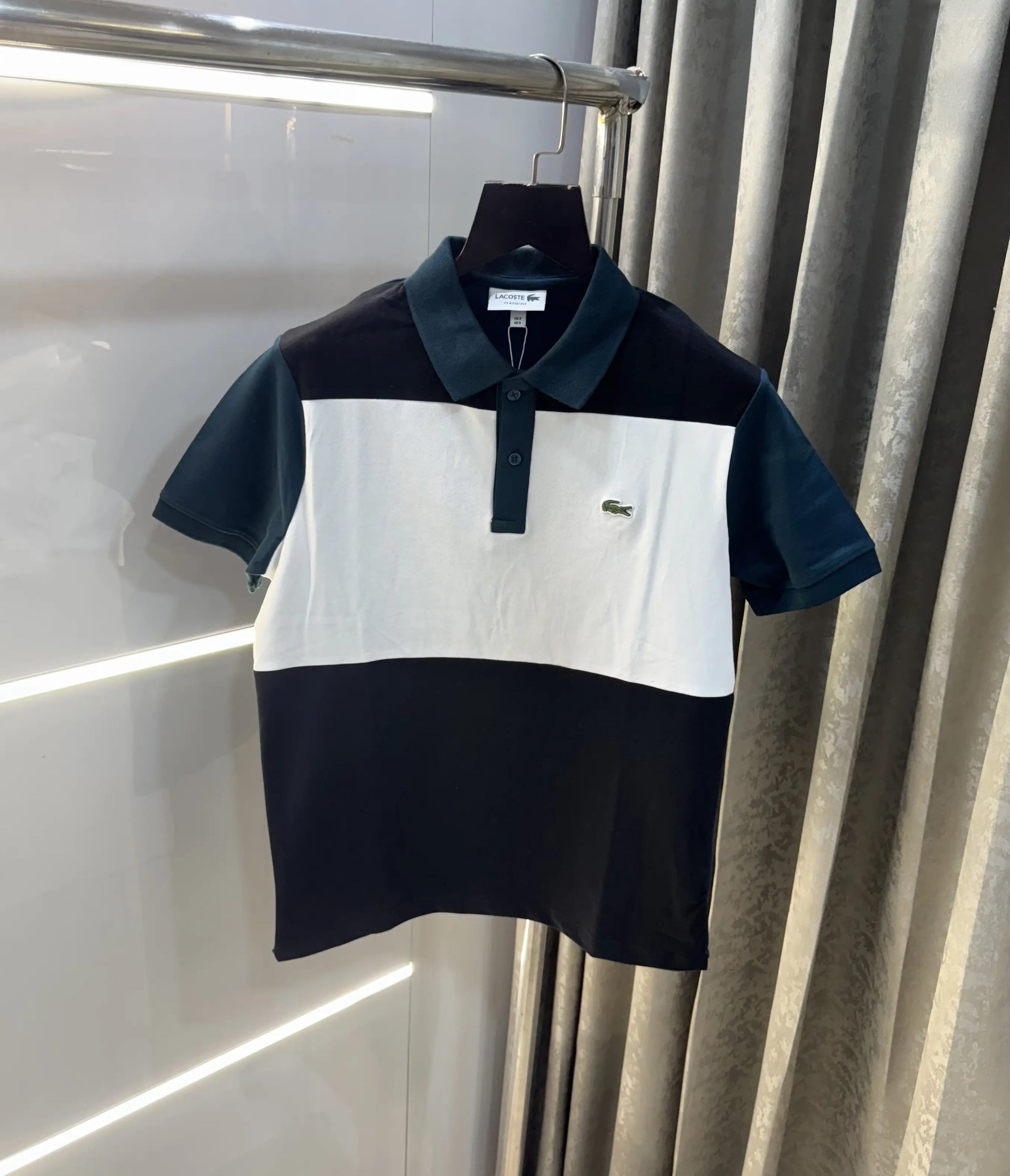 Lacost e White Navy Premium Polo T-Shirt