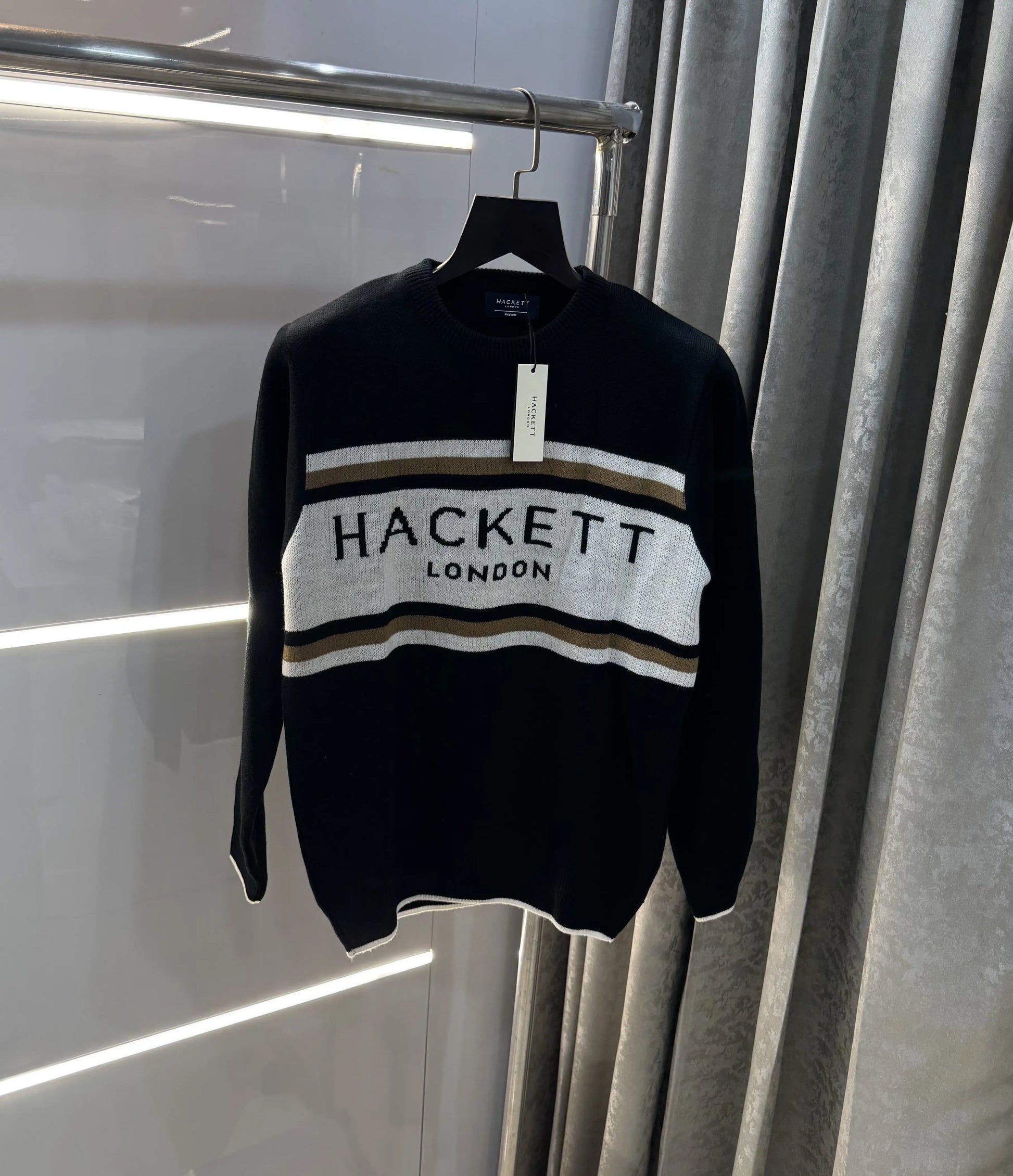 Hacket London Black Imported Knitted Pull Over