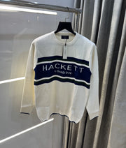 Hacket London White Imported Knitted Pull Over