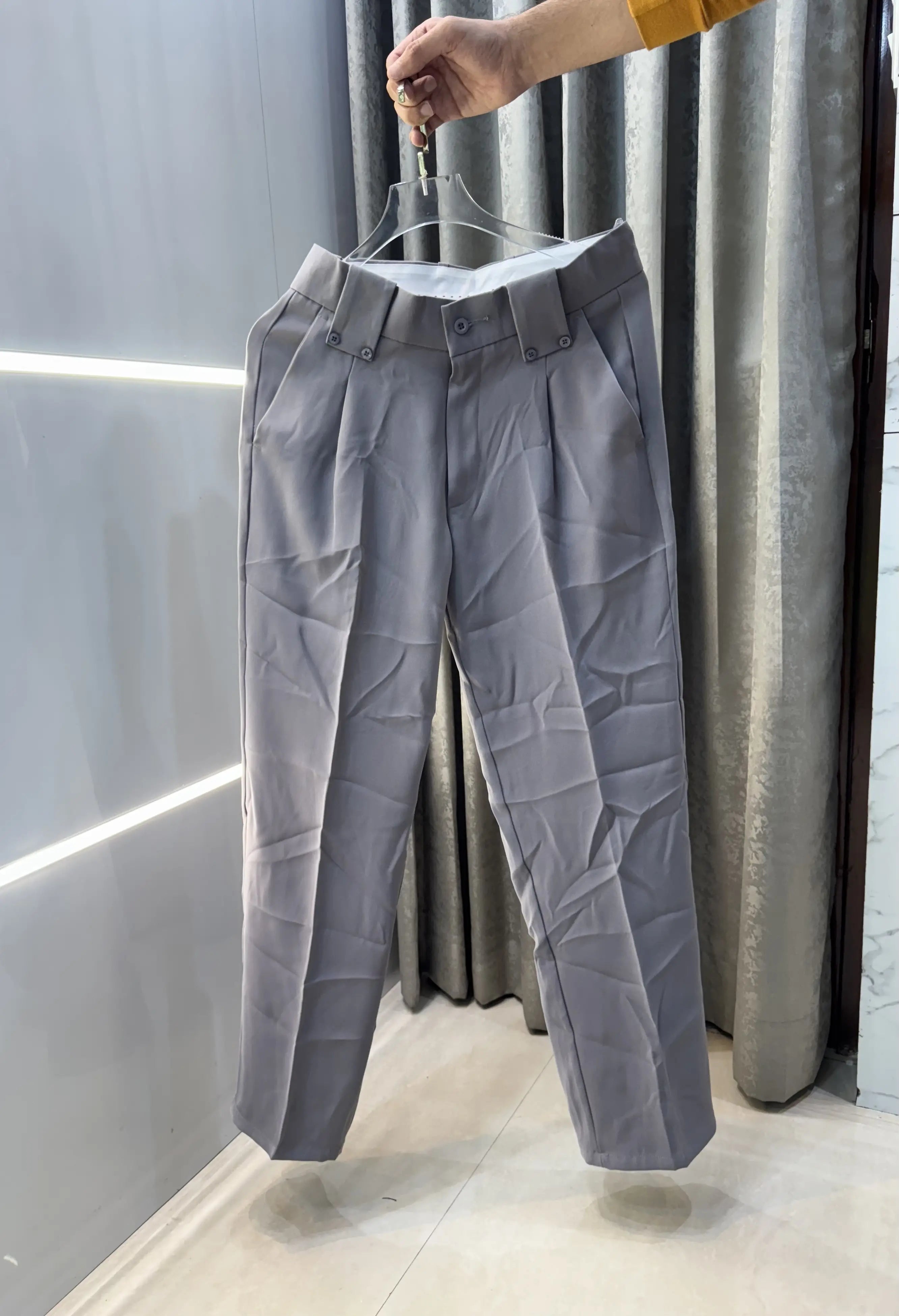 Balmai n Paris Grey Imported Boot Cut Trouser