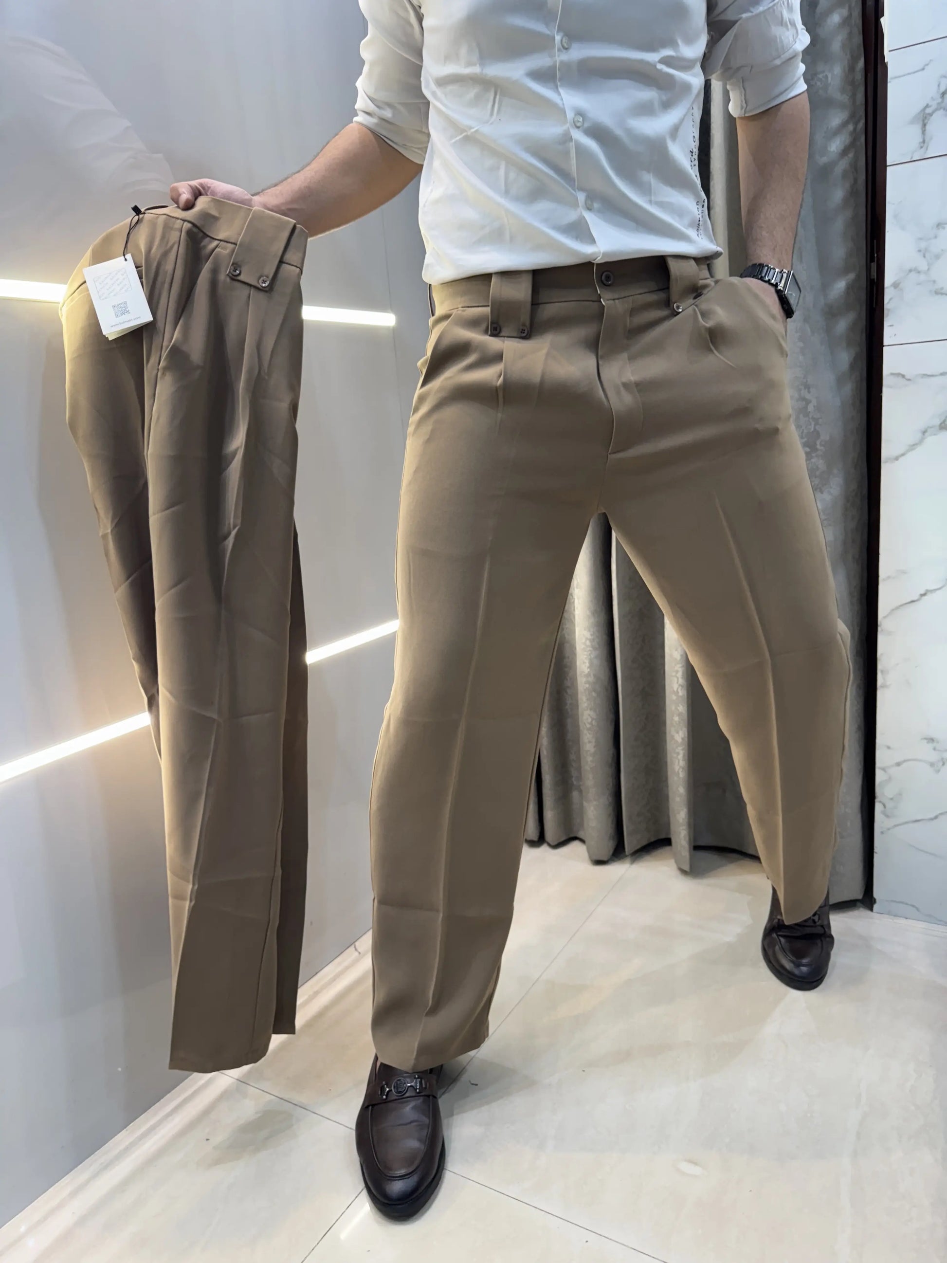 Balmai n Paris Brown Imported Boot Cut Trouser