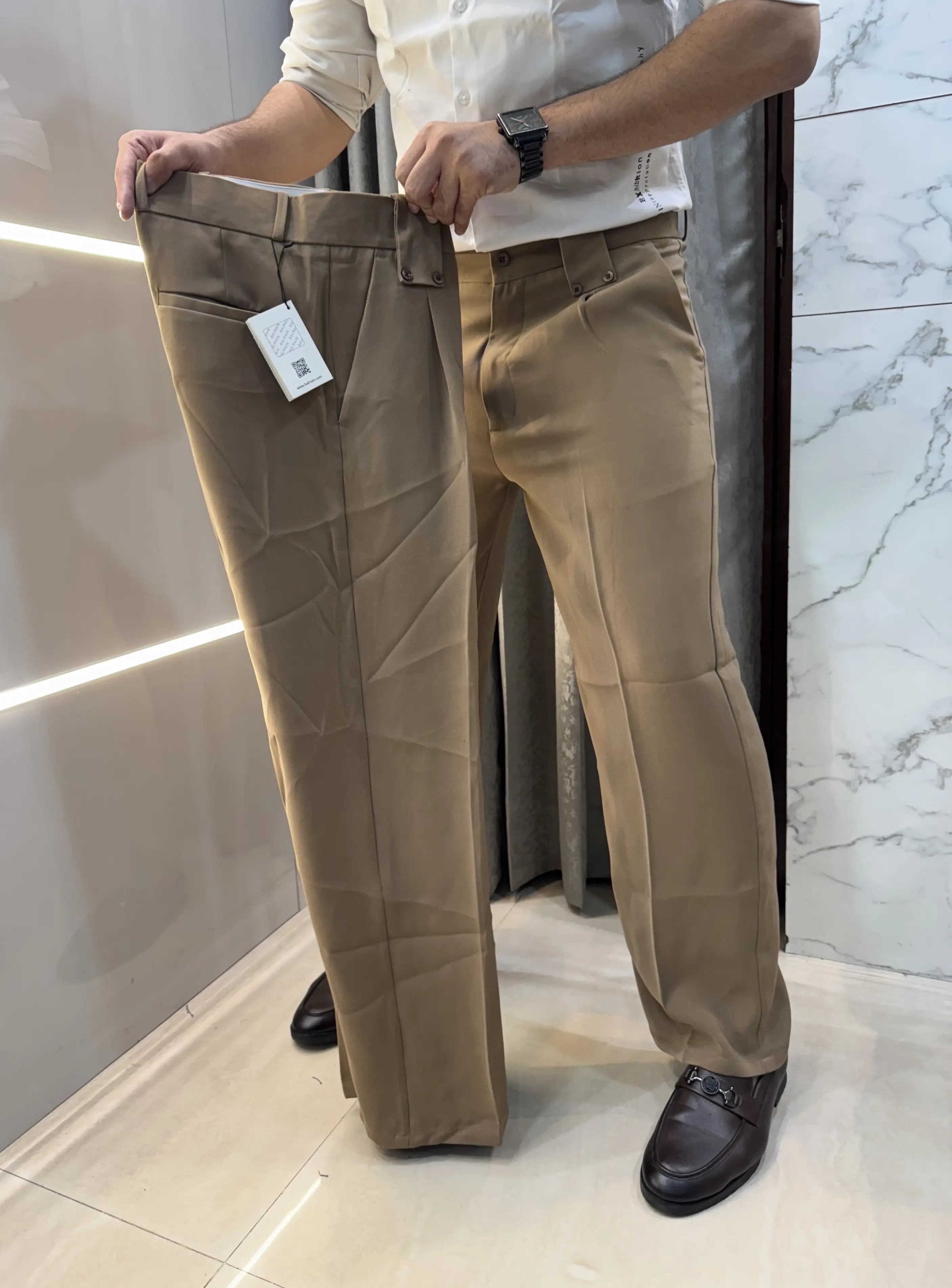 Balmai n Paris Brown Imported Boot Cut Trouser