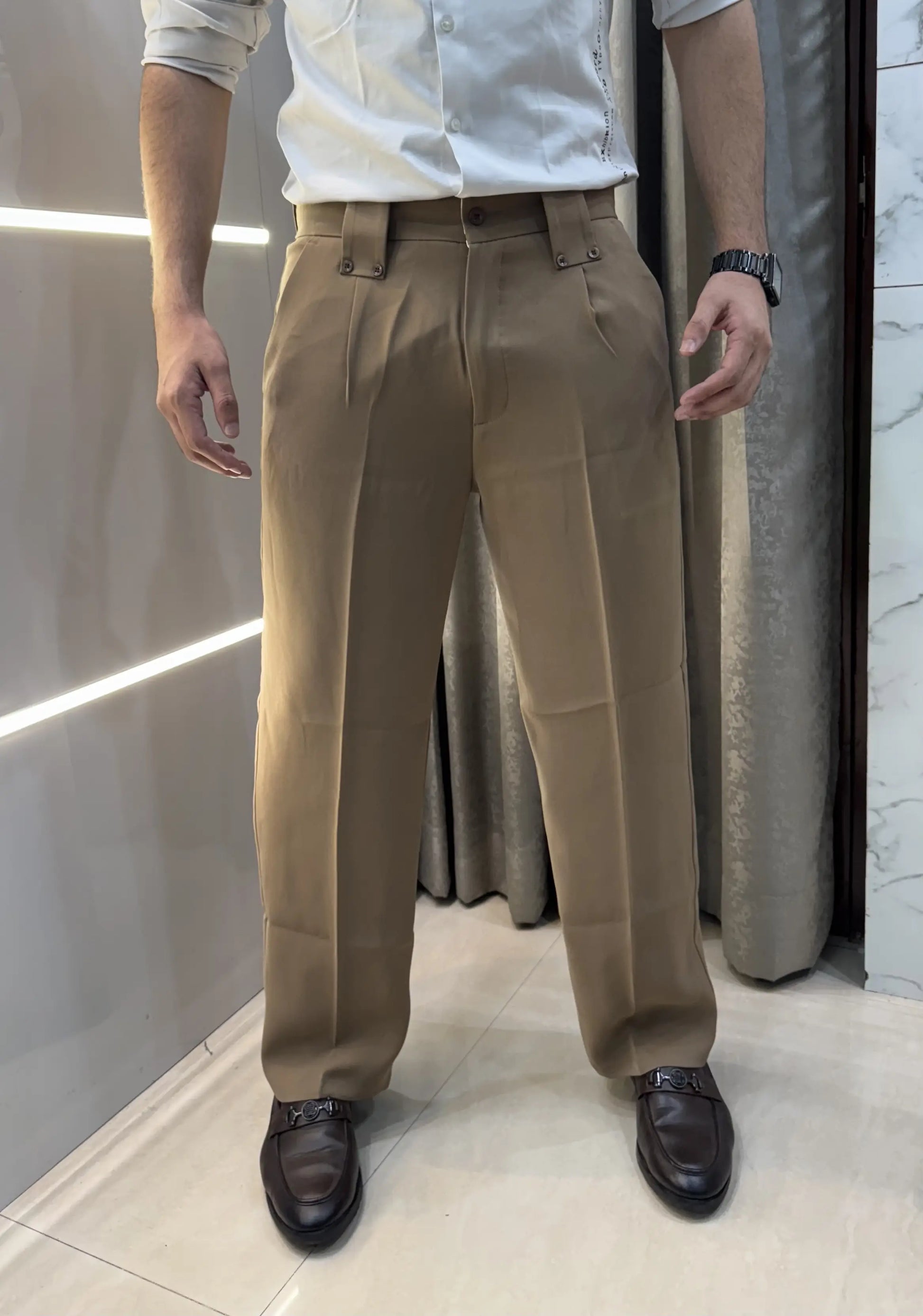 Balmai n Paris Brown Imported Boot Cut Trouser