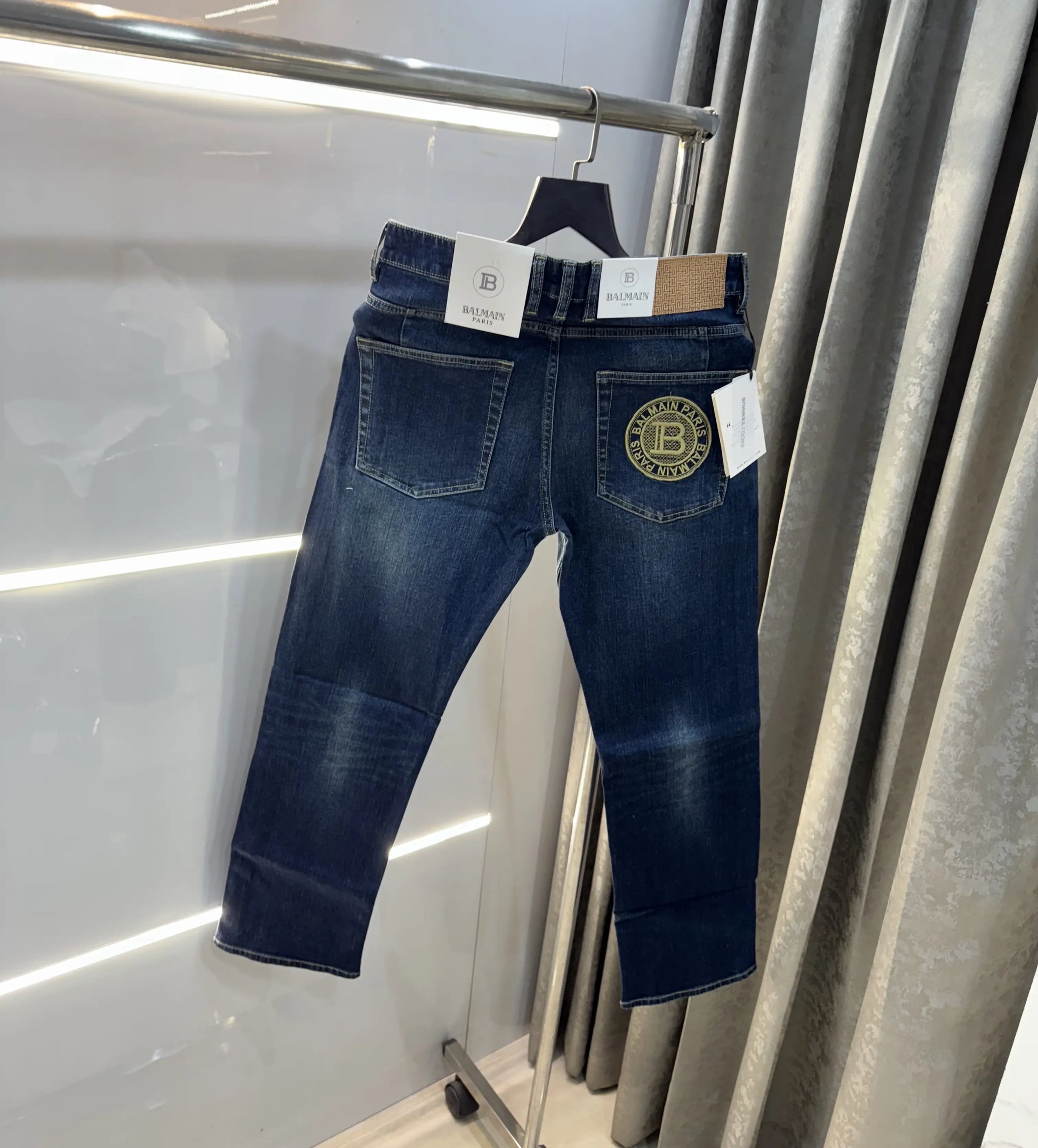 Balmai n Paris Blue Pocket Embroidery Imported Premium Denim
