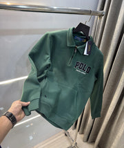 Ralph  Lauren Olive Green Embroidery Logo Imported Sweatshirt