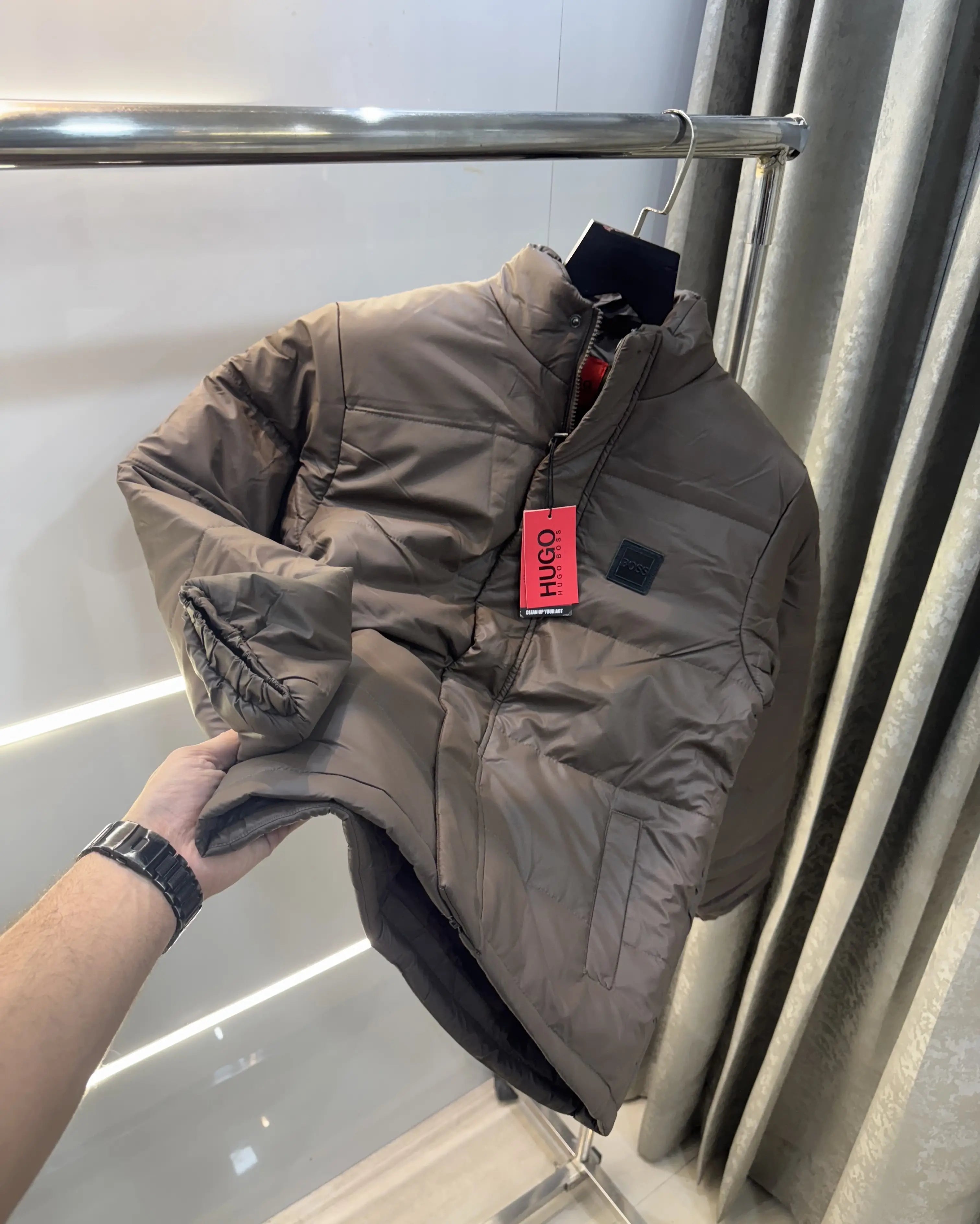 Hugo  Bos5.. Brown Premium Puffer Jacket