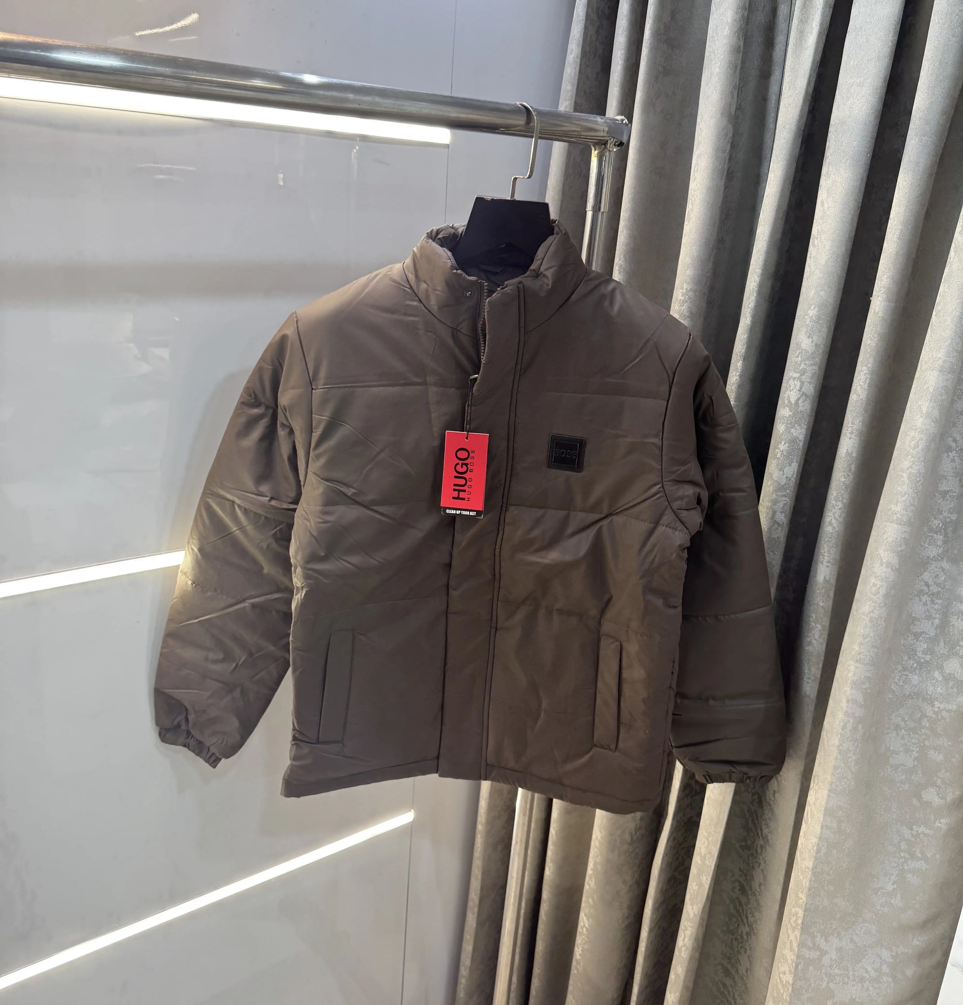 Hugo  Bos5.. Brown Premium Puffer Jacket